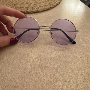 Round Purple Sunglasses